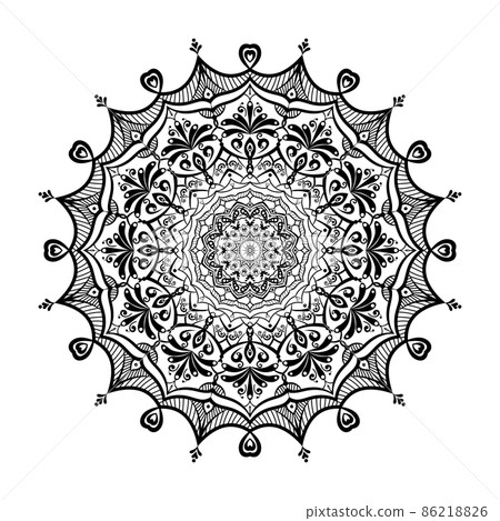 Mandala flower shape, vector design decorate for background Mandala flower shape, vector design decorate for background 86218826