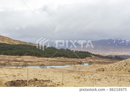 Overcast view of rural landscape Overcast view of rural landscape 86218975