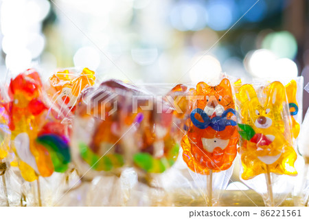 colorful lollipop candies 86221561