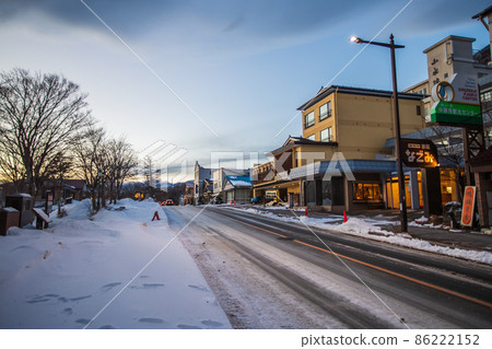 Oku-Nikko winter townscape Oku-Nikko winter townscape 86222152