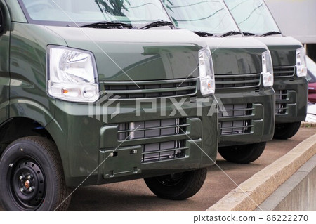 Car image Green color light van 86222270