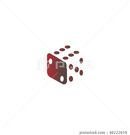 Dice icon logo design template illustration 86222659