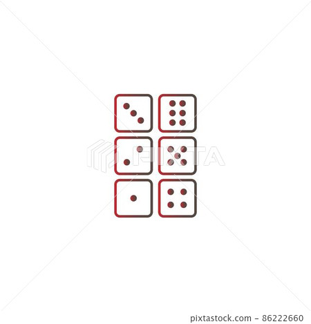 Dice icon logo design template illustration 86222660