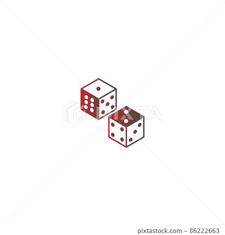 Dice icon logo design template illustration Dice icon logo design template illustration 86222663