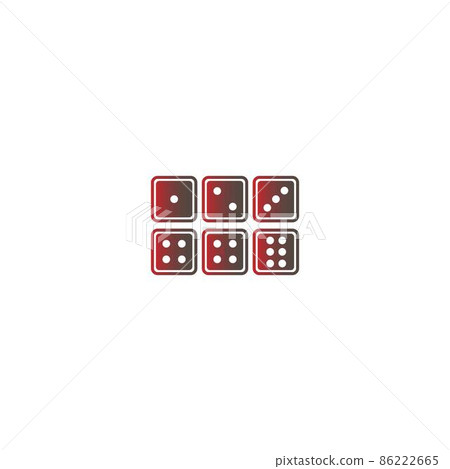 Dice icon logo design template illustration 86222665