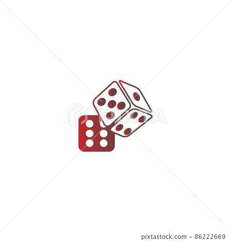 Dice icon logo design template illustration Dice icon logo design template illustration 86222669