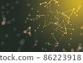 Abstract background. Molecules technology with polygonal shapes, connecting dots and lines. Connection structure. Big data visualization. 86223918