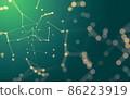 Abstract background. Molecules technology with polygonal shapes, connecting dots and lines. Connection structure. Big data visualization. 86223919