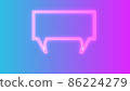 Blank speech rectangle bubble chat in color background. Comic speech round bubble sign icon, chat think symbol. Royalty high-quality free stock of empty speech bubble neon frame on colorful background 86224279