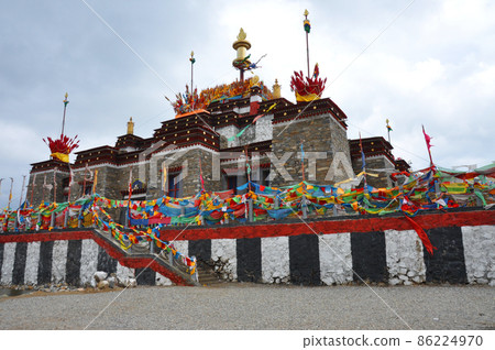 Obo of Laji Mountain, Hainan Tibetan Autonomous Prefecture, Amdo Region, Qinghai Province, China Obo of Laji Mountain, Hainan Tibetan Autonomous Prefecture, Amdo Region, Qinghai Province, China 86224970