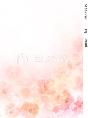 水彩梅花和水彩漸變 86225549