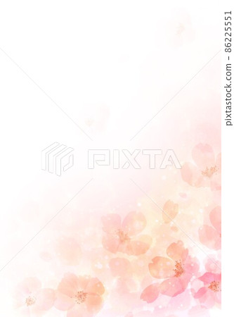 水彩粉紅色和櫻花 86225551