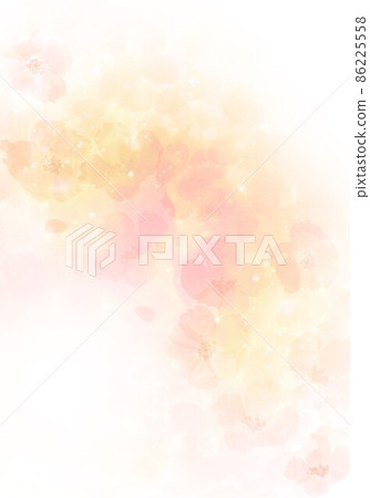 Watercolor pink and cherry blossoms 86225558