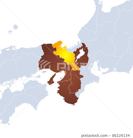 Kyoto Prefecture Map and Kansai Region 86226134