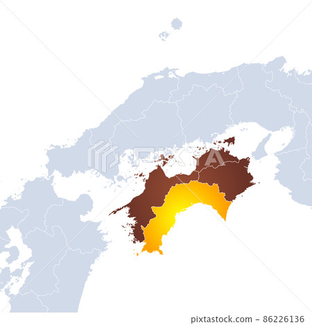 高知縣地圖和四國地區 86226136