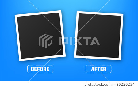 Colorful before and after frames. Vector illustration. Vector template. Design template. Colorful before and after frames. Vector illustration. Vector template. Design template. 86226234