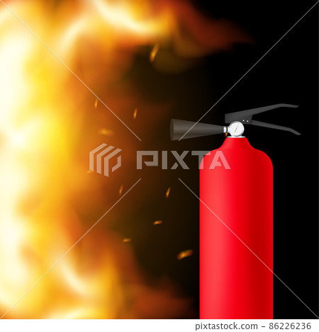 Fire extinguisher protection isolated. Vector stock illustration. Fire extinguisher protection isolated. Vector stock illustration. 86226236