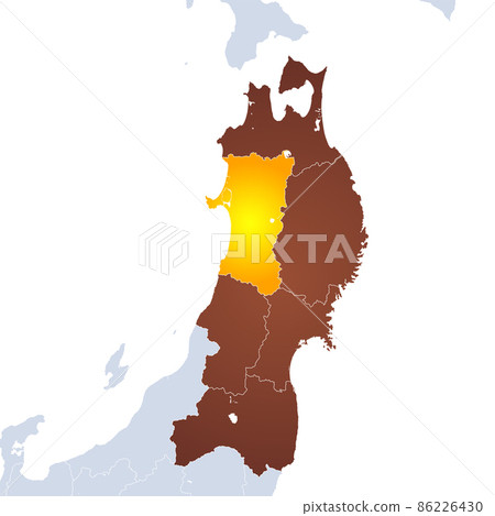 秋田縣地圖和東北地區 86226430
