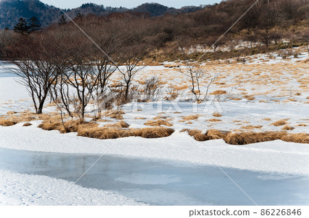 冬天的赤城山 角滿淵的冬天風景 86226846