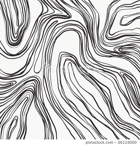 Seamless pattern with hand drawn curve lines. - Stock Illustration  [86228000] - PIXTA