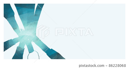 Human hand / team image (background image) 86228068