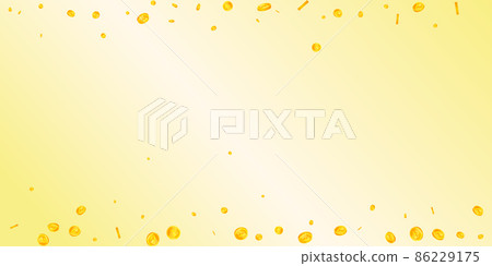 Indian rupee coins falling. Favorable scattered INR coins. India money. Emotional jackpot, wealth or success concept. Vector illustration. Indian rupee coins falling. Favorable scattered INR coins. India money. Emotional jackpot, wealth or success concept. Vector illustration. 86229175
