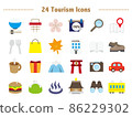 Icon set that can be used as a tourist guide 86229302