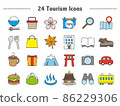 Icon set that can be used as a tourist guide 86229306