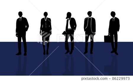 Business men and women silhouette Business men and women silhouette 86229973