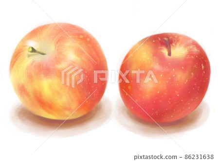 Pencil-style apple illustration 86231638