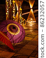 Japanese umbrella and bamboo work 86232057
