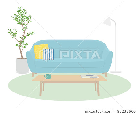 帶沙發的客廳的插圖 帶沙發的客廳的插圖 86232606