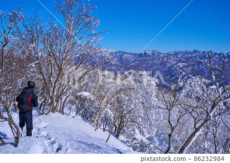 View of the northeast side (Mt. Sukai, Mt. Nantai, etc.) from the summit of Mt. Akagi and Mt. View of the northeast side (Mt. Sukai, Mt. Nantai, etc.) from the summit of Mt. Akagi and Mt. 86232984