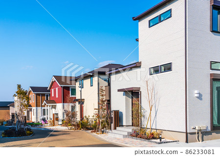 New town with new houses New town with new houses 86233081