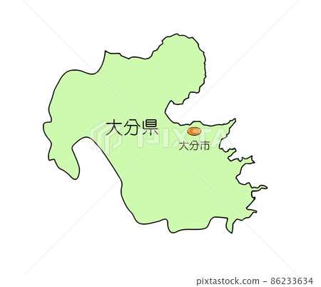 Map of Japan Oita Prefecture 86233634