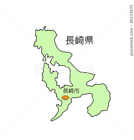 Map of Japan Nagasaki Prefecture 86233635