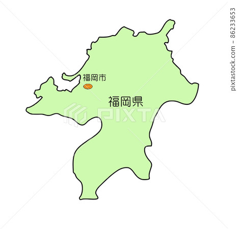Map of Japan Fukuoka Prefecture 86233653