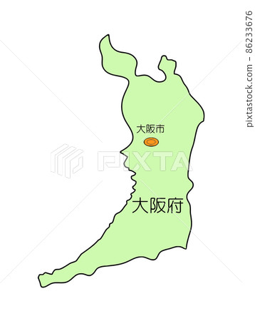 Map of Japan Osaka Prefecture 86233676