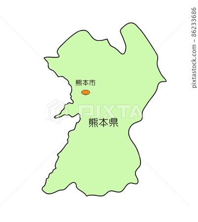 Map of Japan Kumamoto Prefecture 86233686