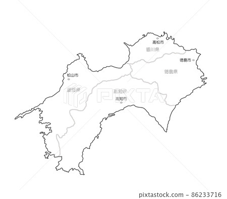 日本四國地區地圖 縣廳/縣名 Yes White 日本四國地區地圖 縣廳/縣名 Yes White 86233716
