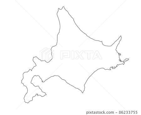 Map of Japan Hokkaido region No road name / office White 86233755