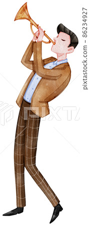 Jazz music watercolor clipart png 86234927