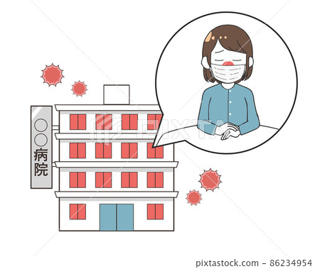 住院的成熟的醫院女性 住院的成熟的醫院女性 86234954