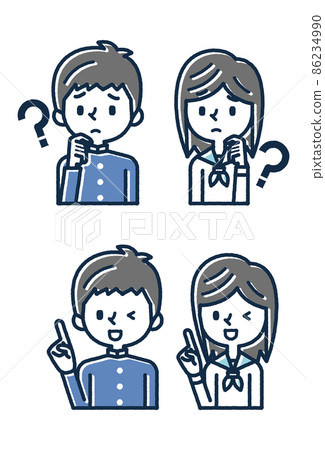 Line drawing person 86234990