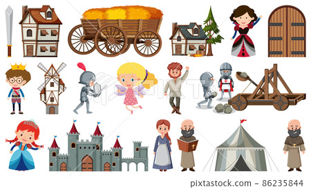 Set of fantasy cartoon characters Set of fantasy cartoon characters 86235844