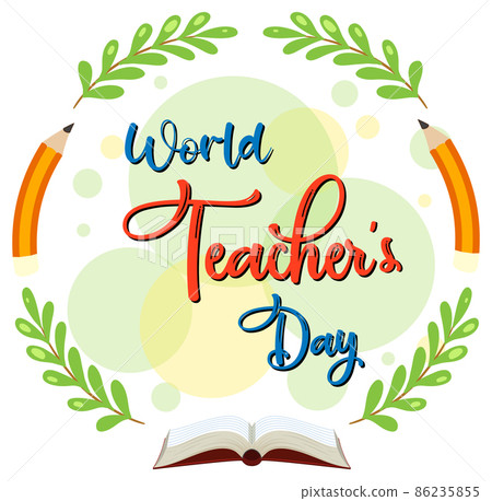 World Teacher's Day lettering banner World Teacher's Day lettering banner 86235855