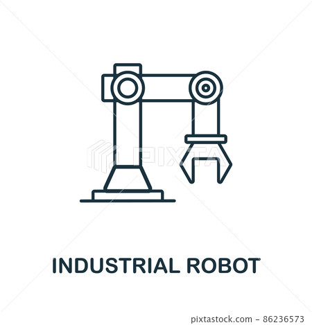 Industrial Robot icon. Line element from machinery collection. Linear Industrial Robot icon sign for web design, infographics and more. Industrial Robot icon. Line element from machinery collection. Linear Industrial Robot icon sign for web design, infographics and more. 86236573