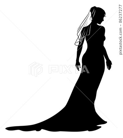 Bride Bridal Wedding Dress Silhouette Woman Design Bride Bridal Wedding Dress Silhouette Woman Design 86237277