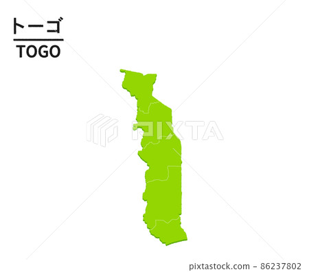 多哥世界地圖插圖 86237802