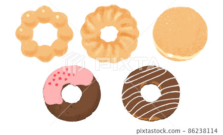Various donuts that look delicious 86238114